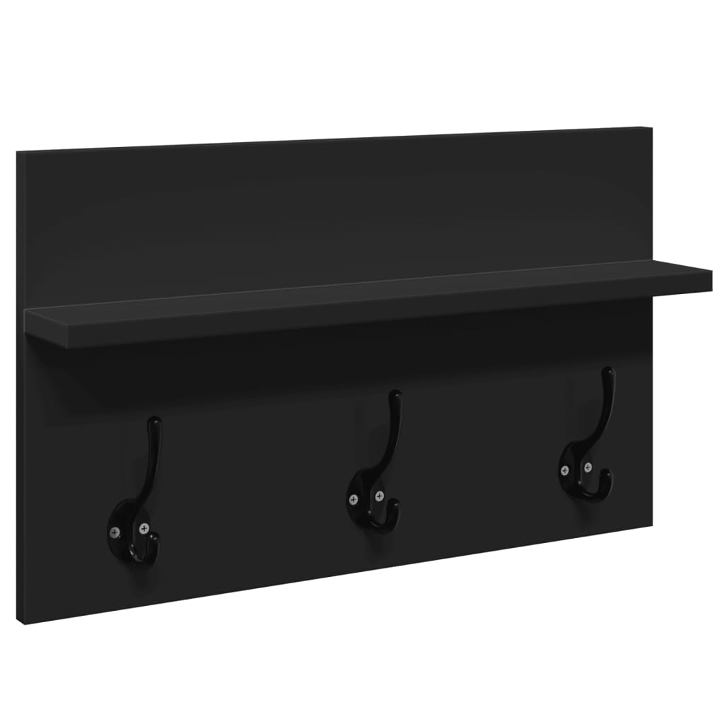 4-delige Garderobe set bewerkt hout zwart is nu te koop bij PeponiXL, paradijselijk wonen!