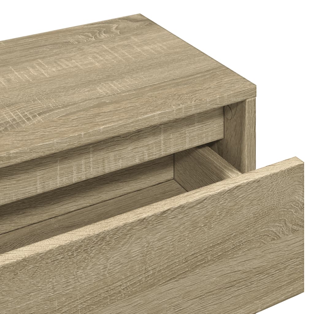 4-delige Garderobe set bewerkt hout sonoma eikenkleurig is nu te koop bij PeponiXL, paradijselijk wonen!