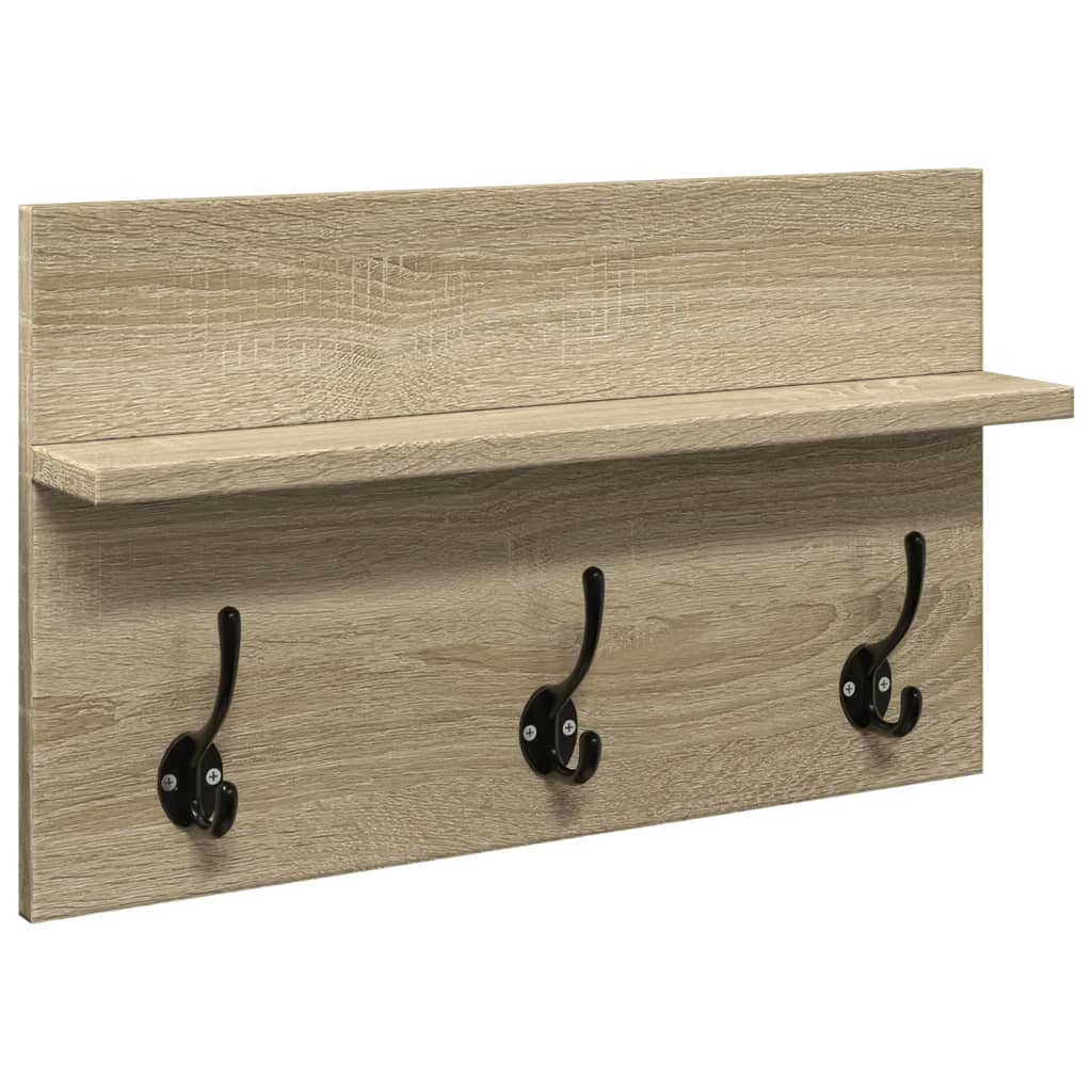 4-delige Garderobe set bewerkt hout sonoma eikenkleurig is nu te koop bij PeponiXL, paradijselijk wonen!