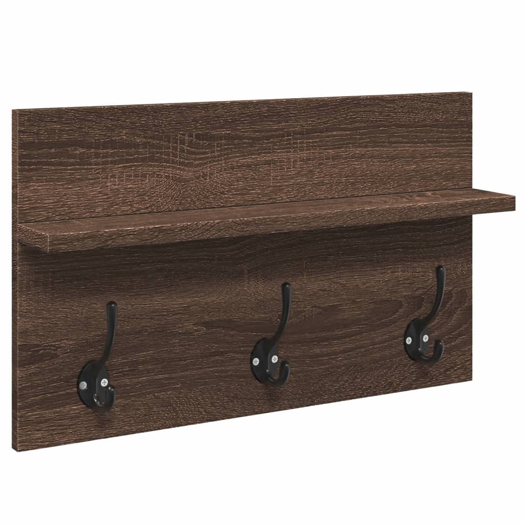 4-delige Garderobe set bewerkt hout bruin eikenkleurig is nu te koop bij PeponiXL, paradijselijk wonen!