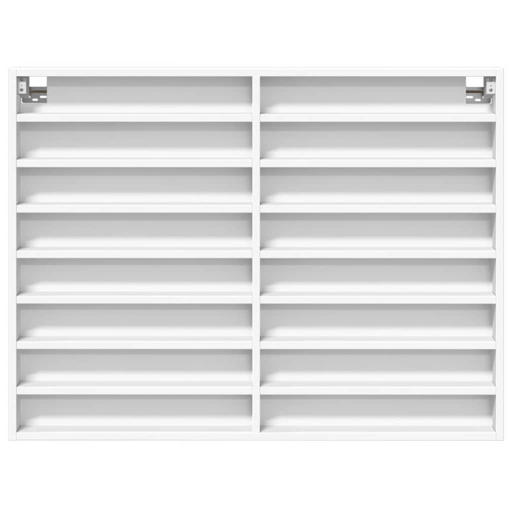 Vitrinekast 100x8,5x75 cm bewerkt hout wit is nu te koop bij PeponiXL, paradijselijk wonen!