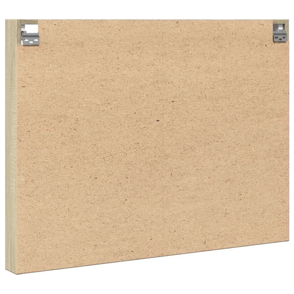Vitrinekast 100x8,5x75 cm bewerkt hout sonoma eikenkleurig is nu te koop bij PeponiXL, paradijselijk wonen!