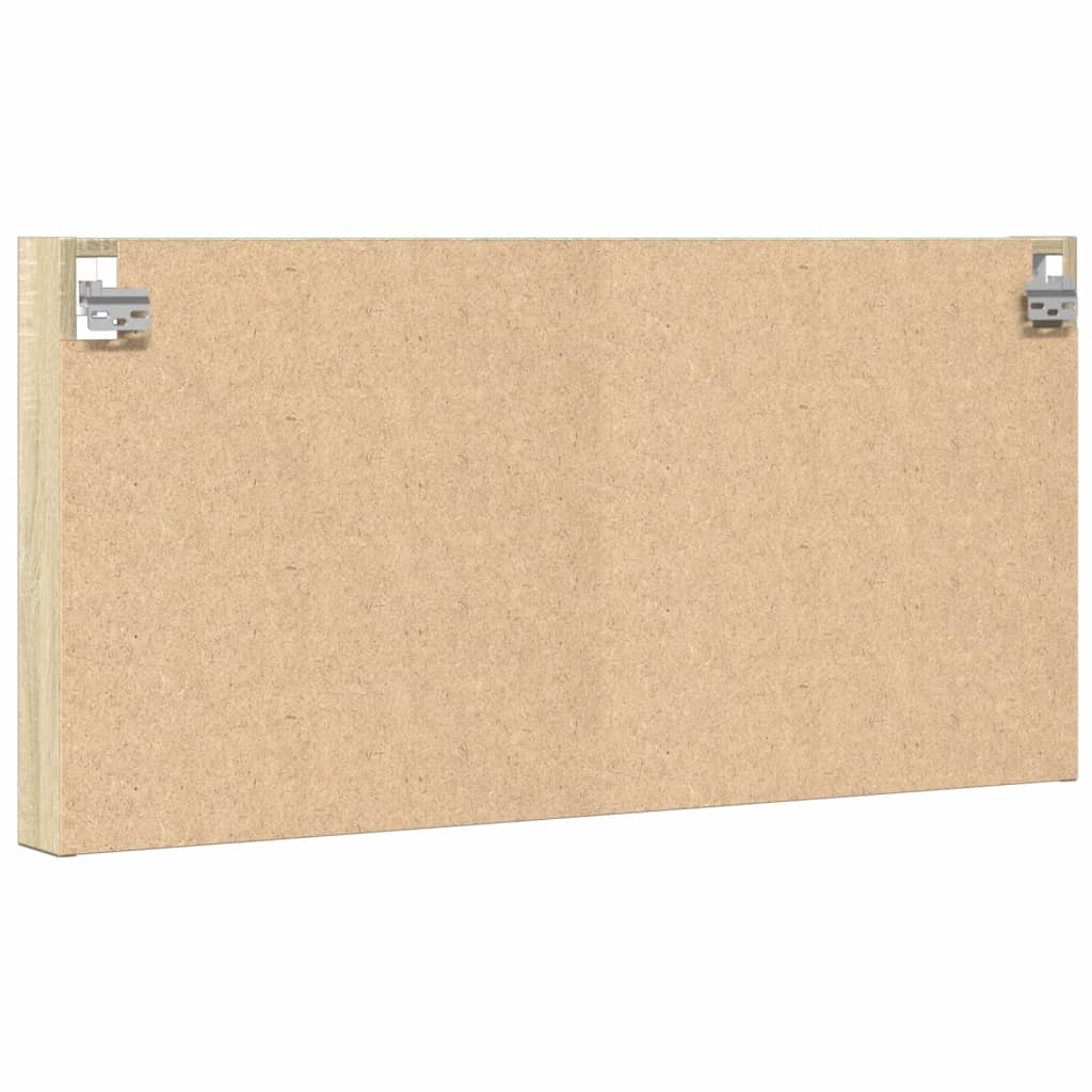 Vitrinekast 100x8,5x50 cm bewerkt hout sonoma eikenkleurig is nu te koop bij PeponiXL, paradijselijk wonen!