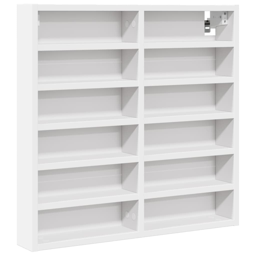 Vitrinekast 60x8,5x58 cm bewerkt hout wit is nu te koop bij PeponiXL, paradijselijk wonen!