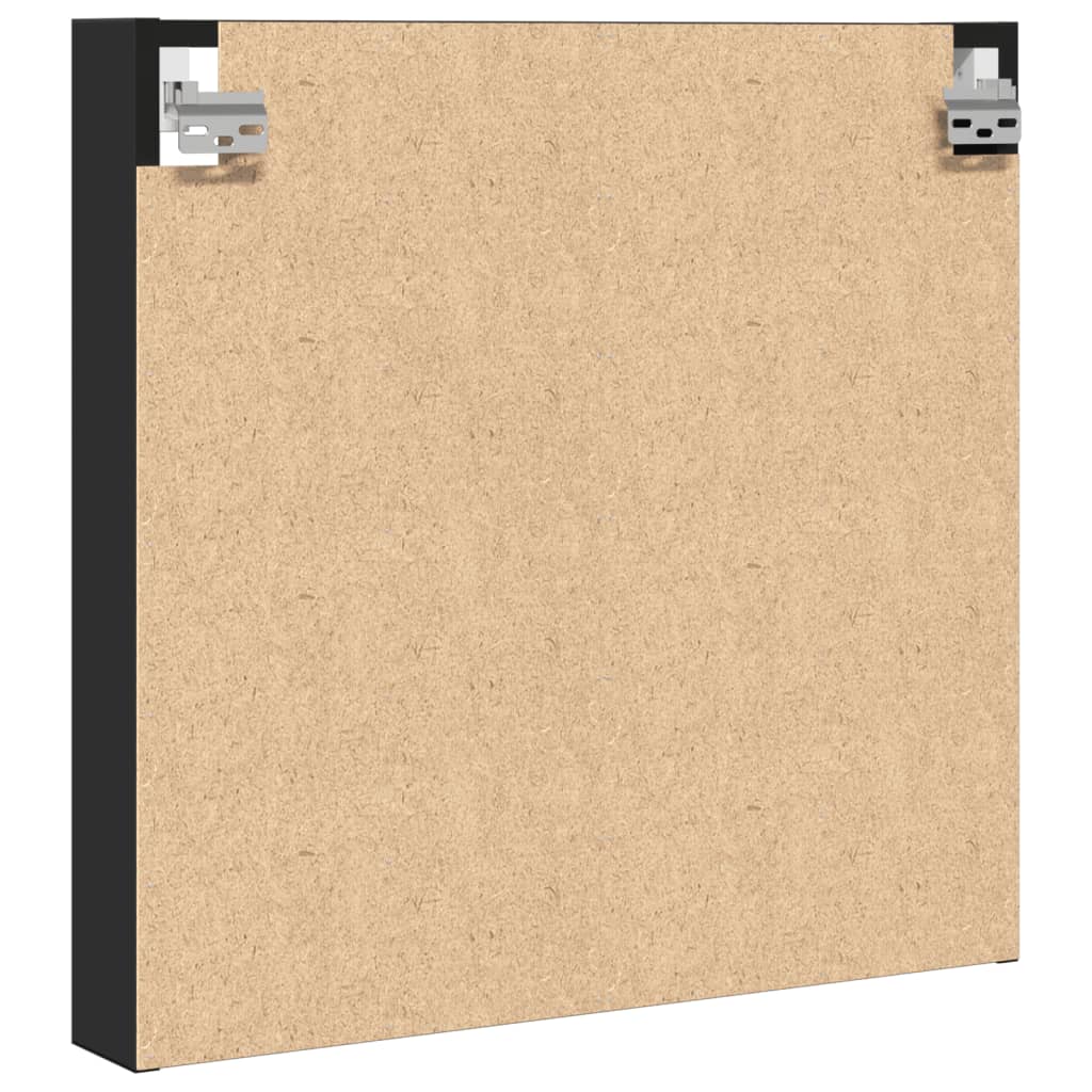 Vitrinekast 60x8,5x58 cm bewerkt hout zwart is nu te koop bij PeponiXL, paradijselijk wonen!