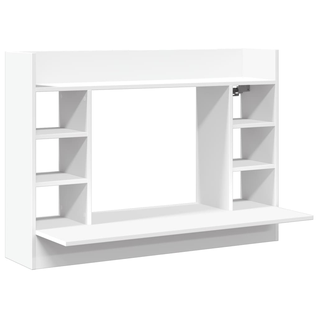 Wandbureau 105x48x75 cm bewerkt hout wit is nu te koop bij PeponiXL, paradijselijk wonen!