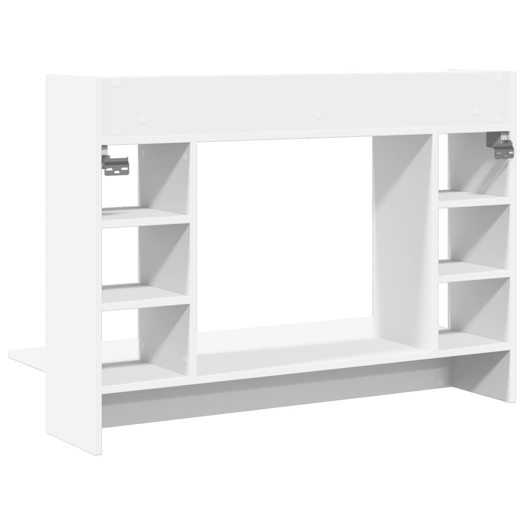 Wandbureau 105x48x75 cm bewerkt hout wit is nu te koop bij PeponiXL, paradijselijk wonen!