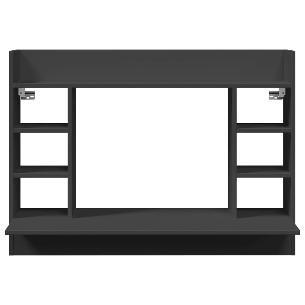 Wandbureau 105x48x75 cm bewerkt hout zwart is nu te koop bij PeponiXL, paradijselijk wonen!