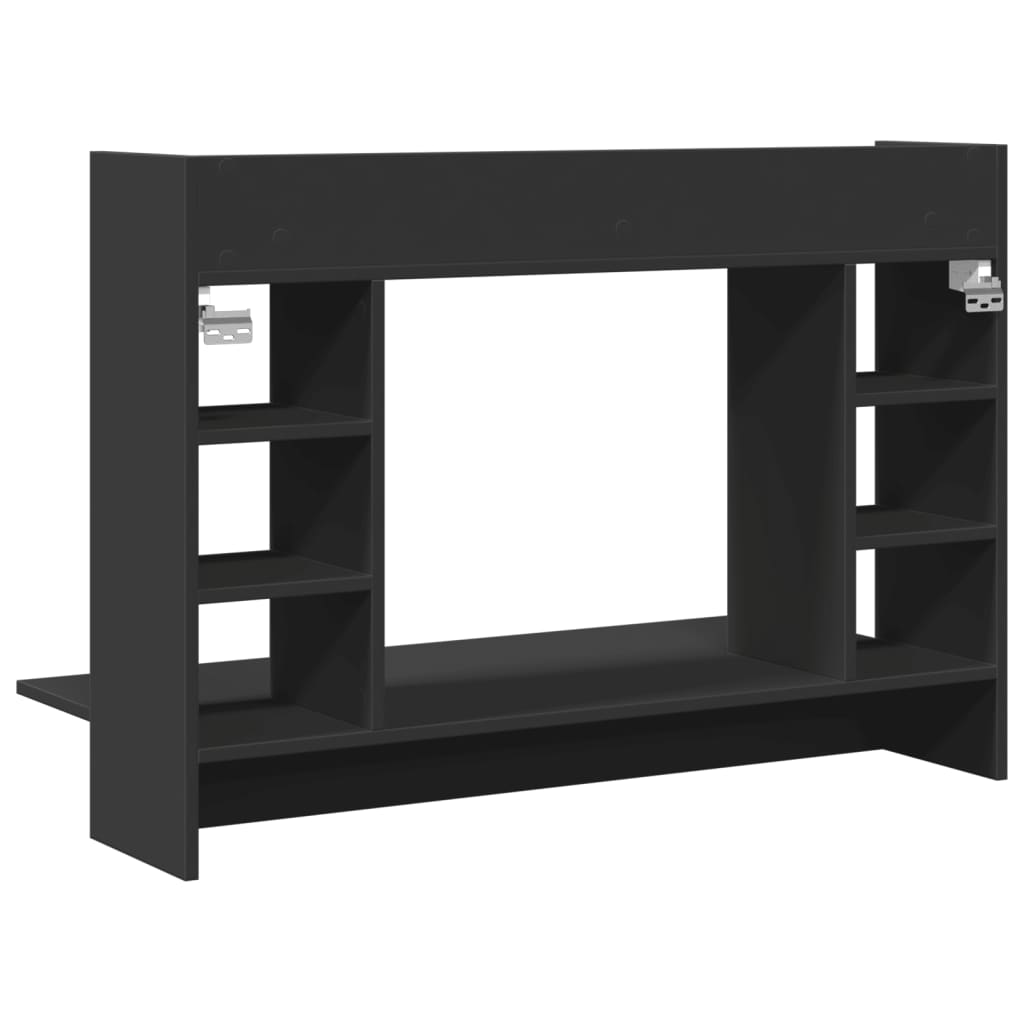 Wandbureau 105x48x75 cm bewerkt hout zwart is nu te koop bij PeponiXL, paradijselijk wonen!