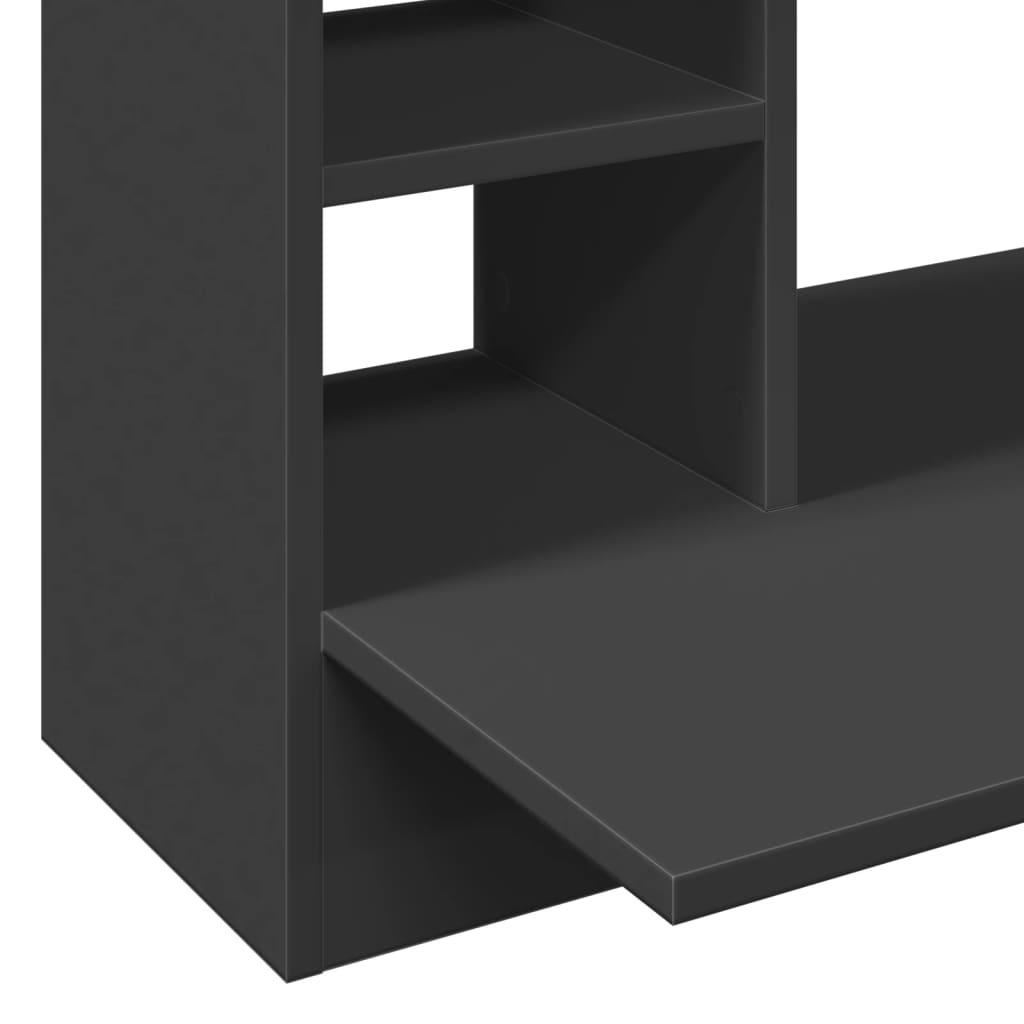 Wandbureau 105x48x75 cm bewerkt hout zwart is nu te koop bij PeponiXL, paradijselijk wonen!