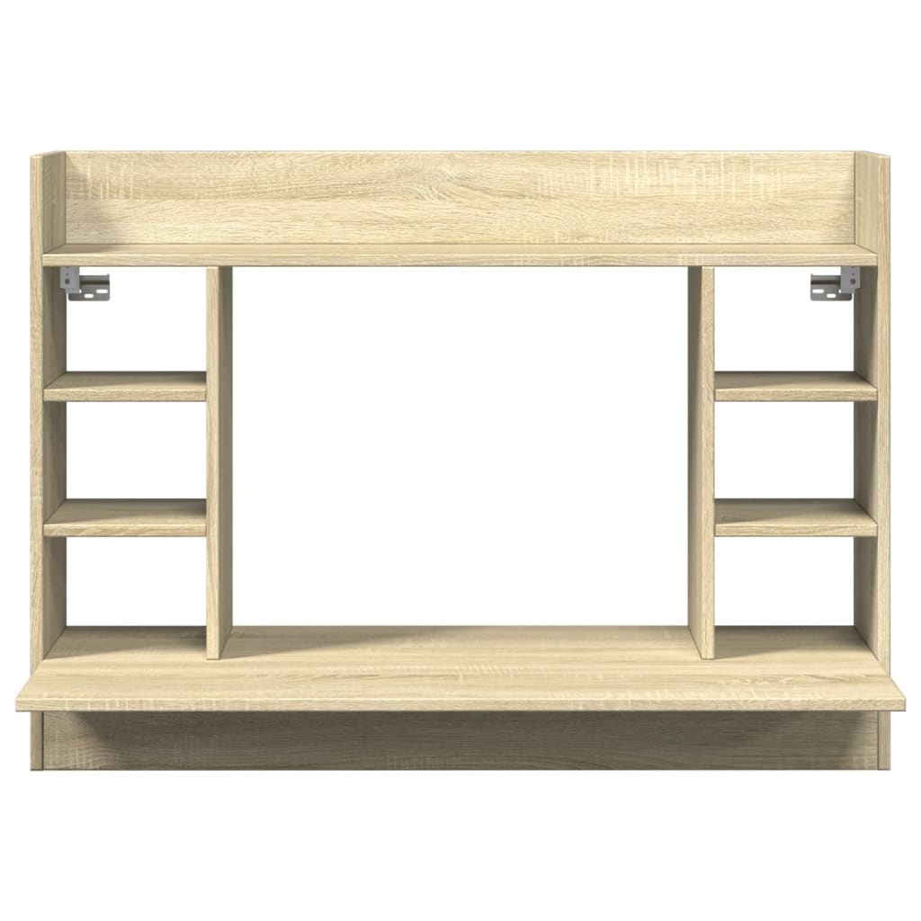 Wandbureau 105x48x75 cm bewerkt hout sonoma eikenkleurig is nu te koop bij PeponiXL, paradijselijk wonen!