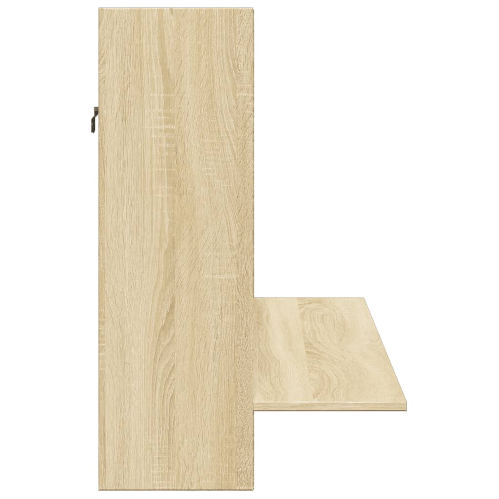 Wandbureau 105x48x75 cm bewerkt hout sonoma eikenkleurig is nu te koop bij PeponiXL, paradijselijk wonen!