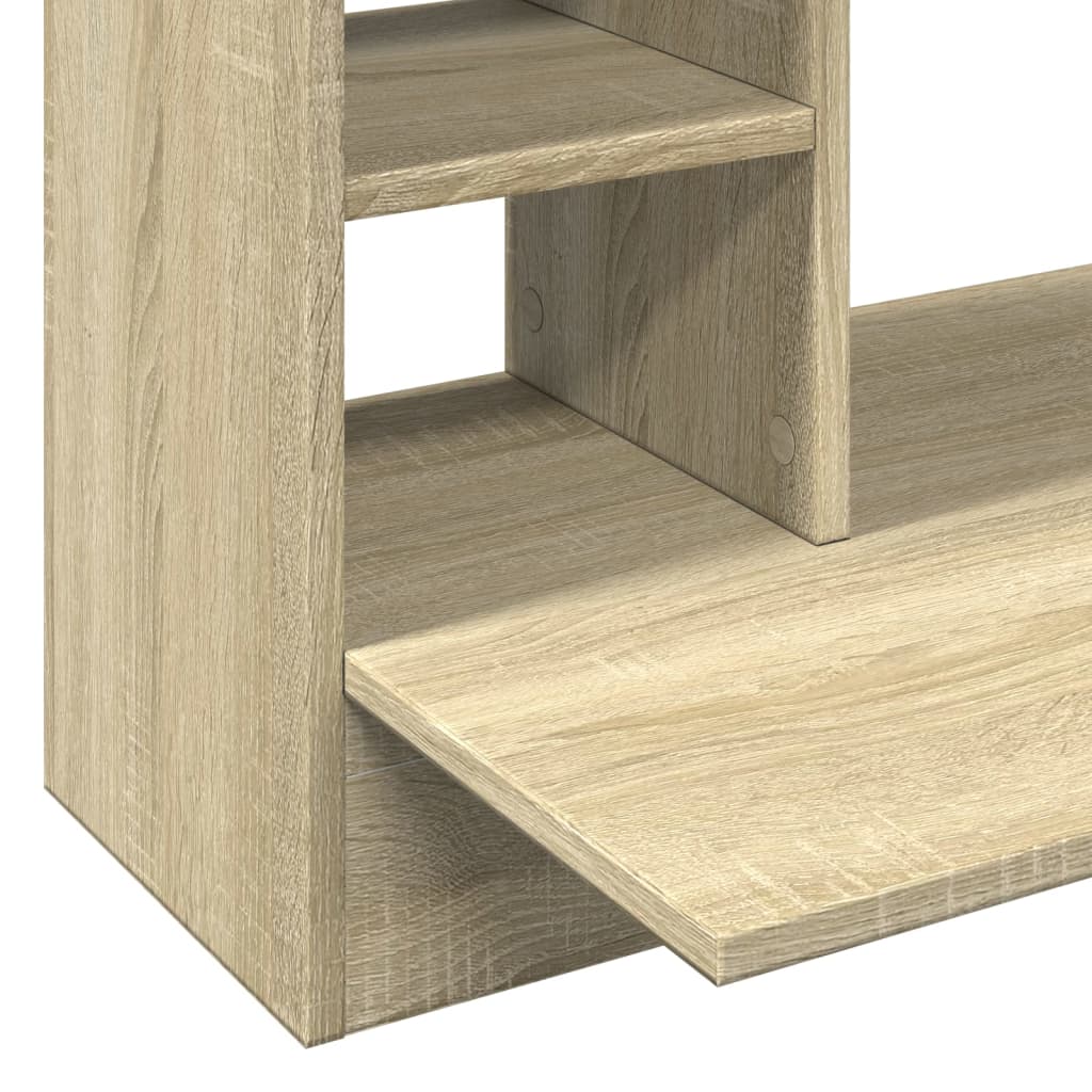 Wandbureau 105x48x75 cm bewerkt hout sonoma eikenkleurig is nu te koop bij PeponiXL, paradijselijk wonen!