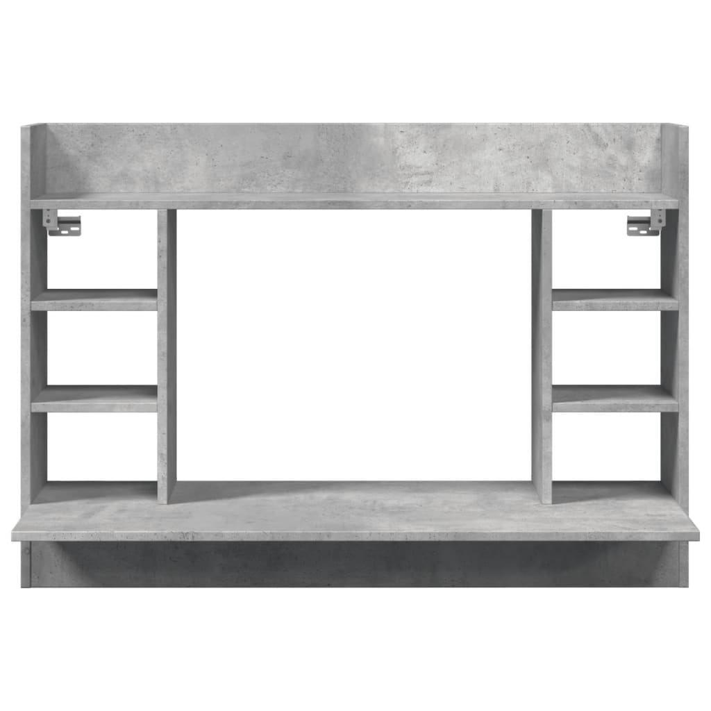 Wandbureau 105x48x75 cm bewerkt hout betongrijs is nu te koop bij PeponiXL, paradijselijk wonen!