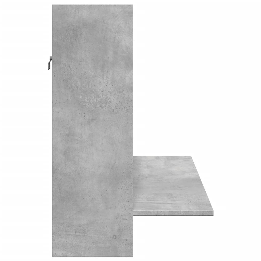 Wandbureau 105x48x75 cm bewerkt hout betongrijs is nu te koop bij PeponiXL, paradijselijk wonen!