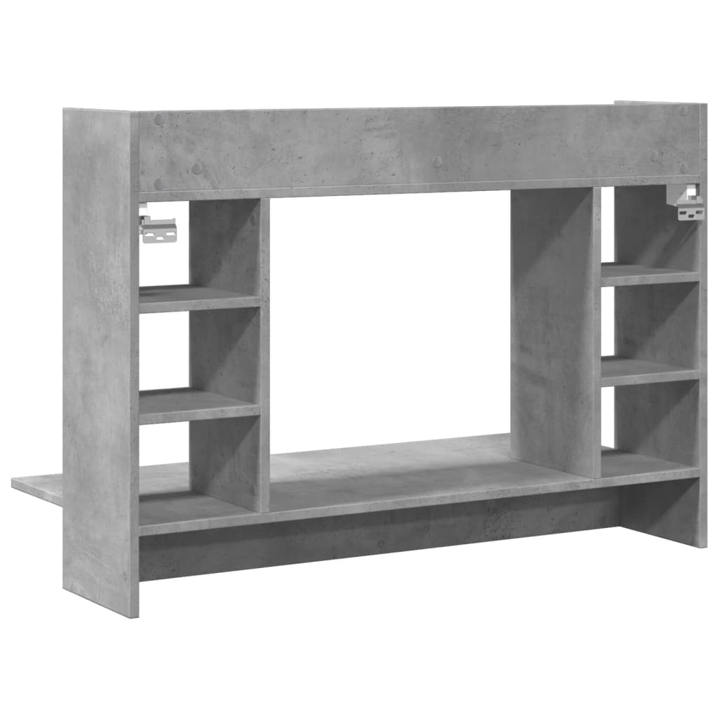 Wandbureau 105x48x75 cm bewerkt hout betongrijs is nu te koop bij PeponiXL, paradijselijk wonen!