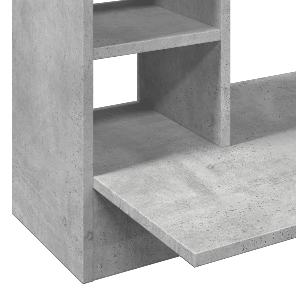 Wandbureau 105x48x75 cm bewerkt hout betongrijs is nu te koop bij PeponiXL, paradijselijk wonen!