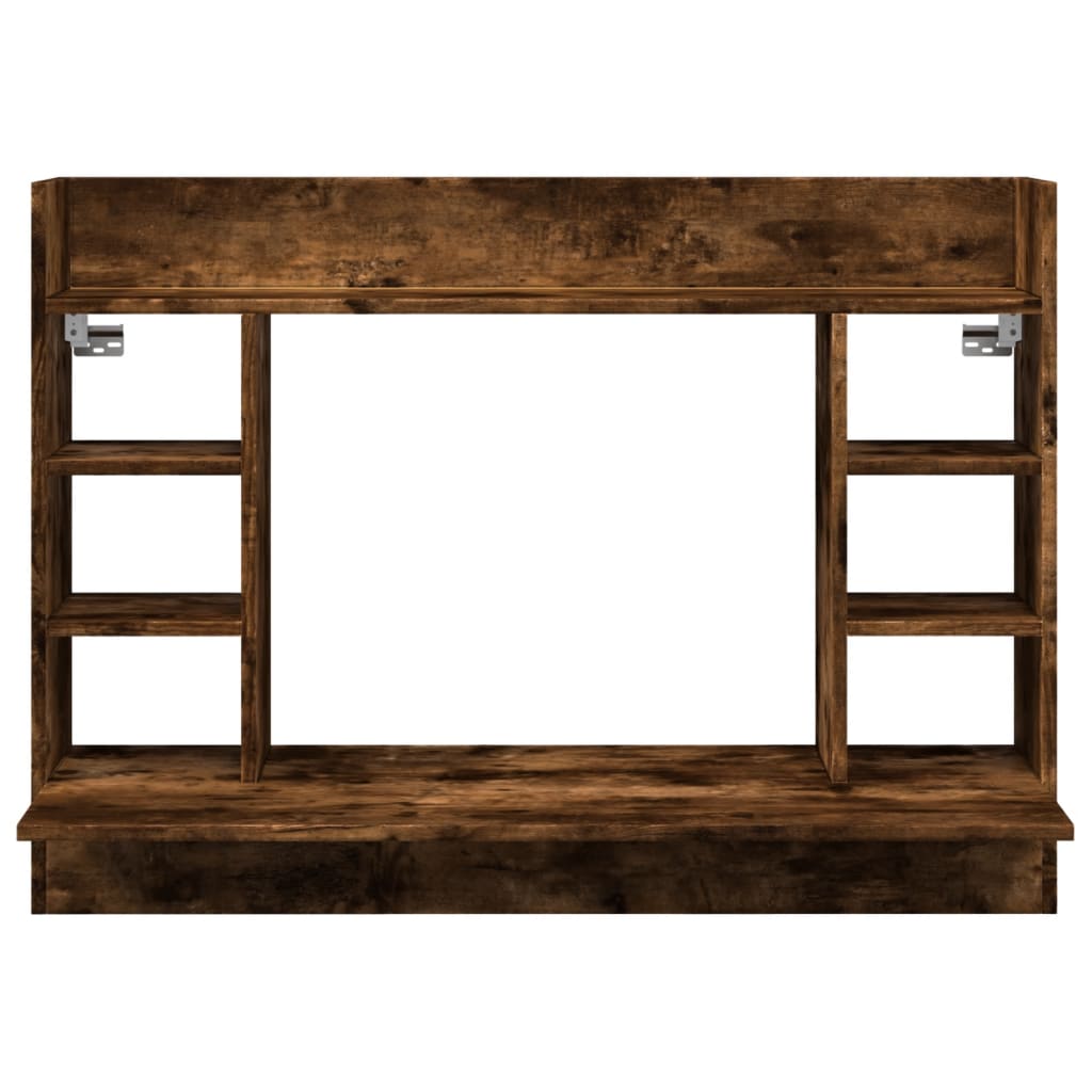 Wandbureau 105x48x75 cm bewerkt hout gerookt eikenkleurig is nu te koop bij PeponiXL, paradijselijk wonen!