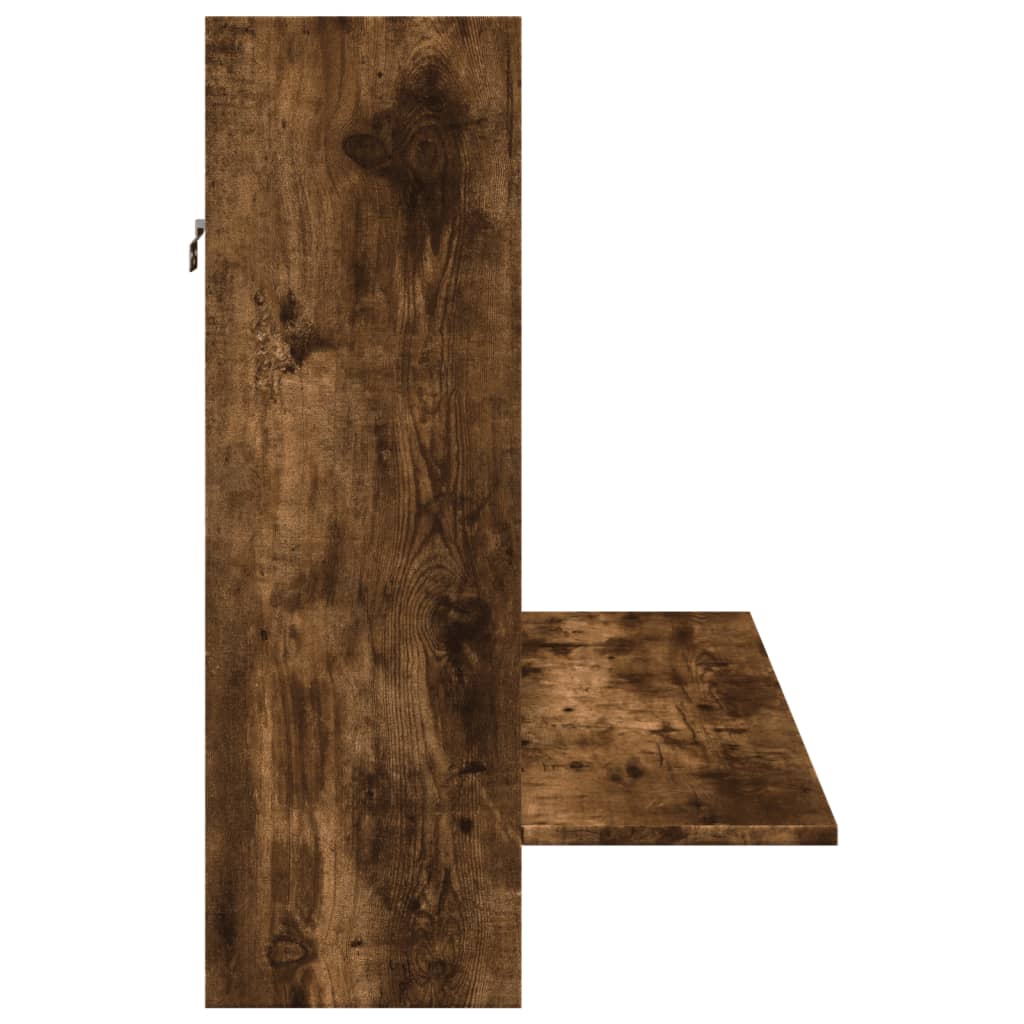 Wandbureau 105x48x75 cm bewerkt hout gerookt eikenkleurig is nu te koop bij PeponiXL, paradijselijk wonen!