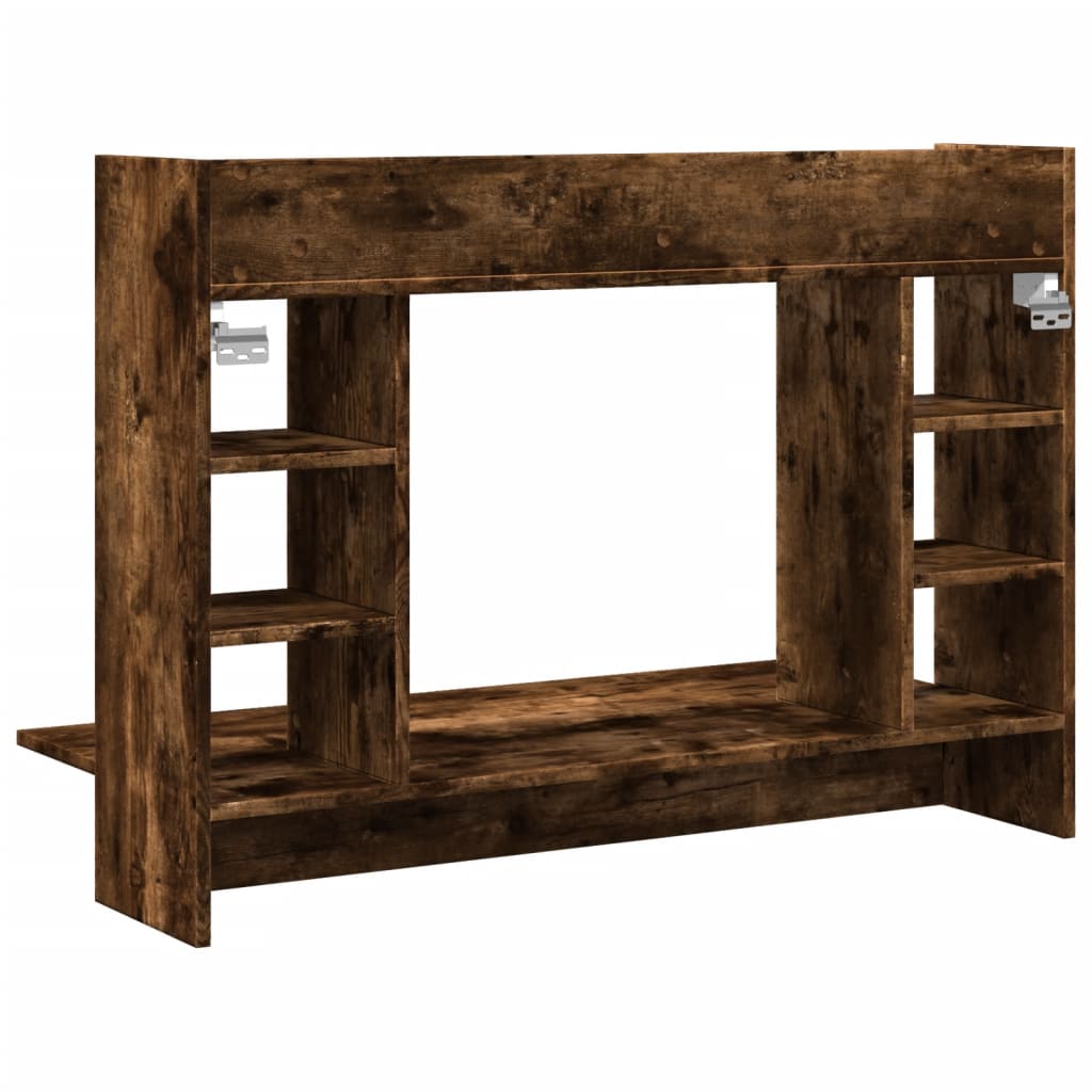 Wandbureau 105x48x75 cm bewerkt hout gerookt eikenkleurig is nu te koop bij PeponiXL, paradijselijk wonen!