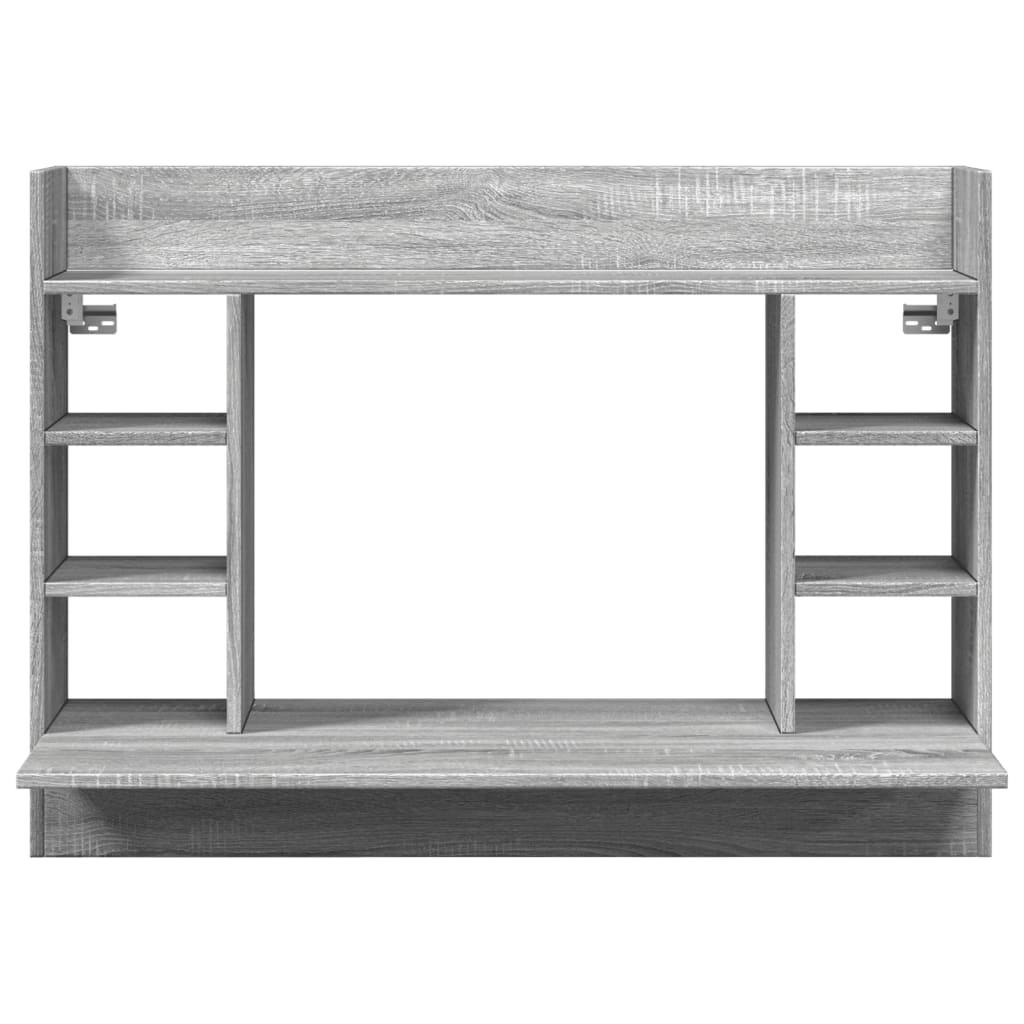 Wandbureau 105x48x75 cm bewerkt hout grijs sonoma eikenkleurig is nu te koop bij PeponiXL, paradijselijk wonen!