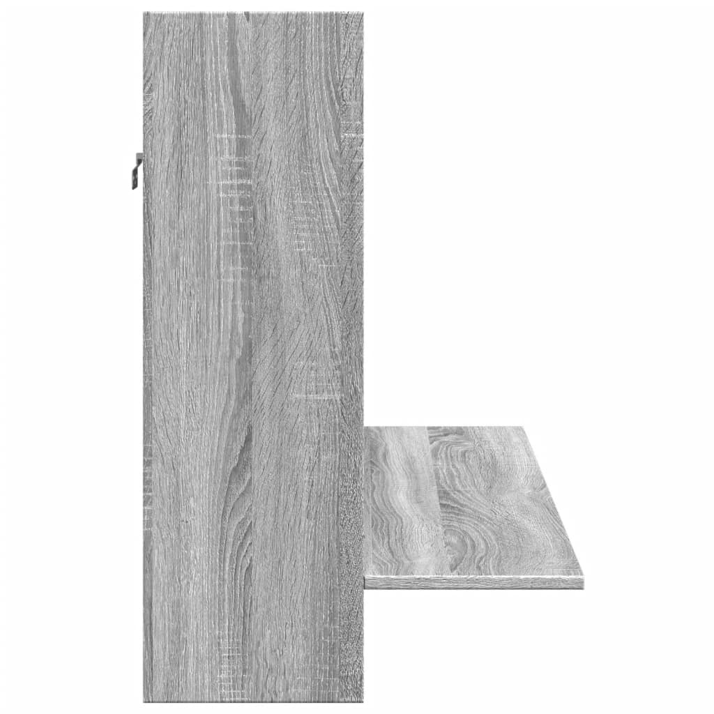 Wandbureau 105x48x75 cm bewerkt hout grijs sonoma eikenkleurig is nu te koop bij PeponiXL, paradijselijk wonen!