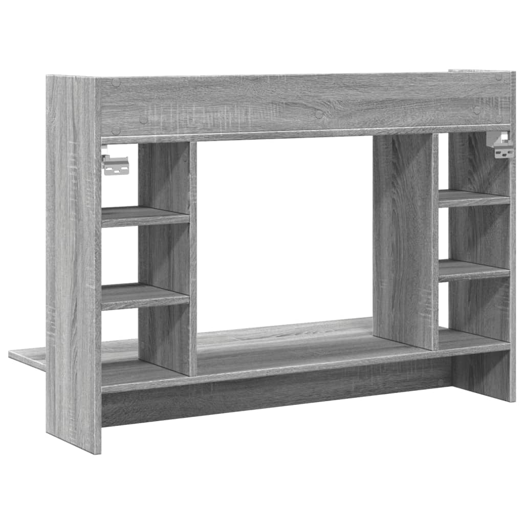 Wandbureau 105x48x75 cm bewerkt hout grijs sonoma eikenkleurig is nu te koop bij PeponiXL, paradijselijk wonen!