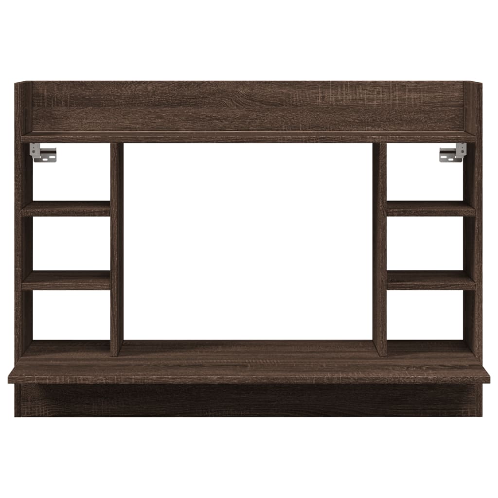 Wandbureau 105x48x75 cm bewerkt hout bruin eikenkleurig is nu te koop bij PeponiXL, paradijselijk wonen!