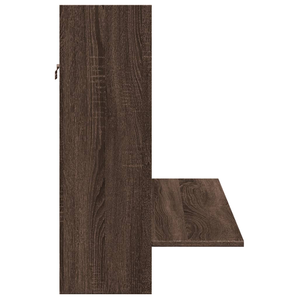 Wandbureau 105x48x75 cm bewerkt hout bruin eikenkleurig is nu te koop bij PeponiXL, paradijselijk wonen!