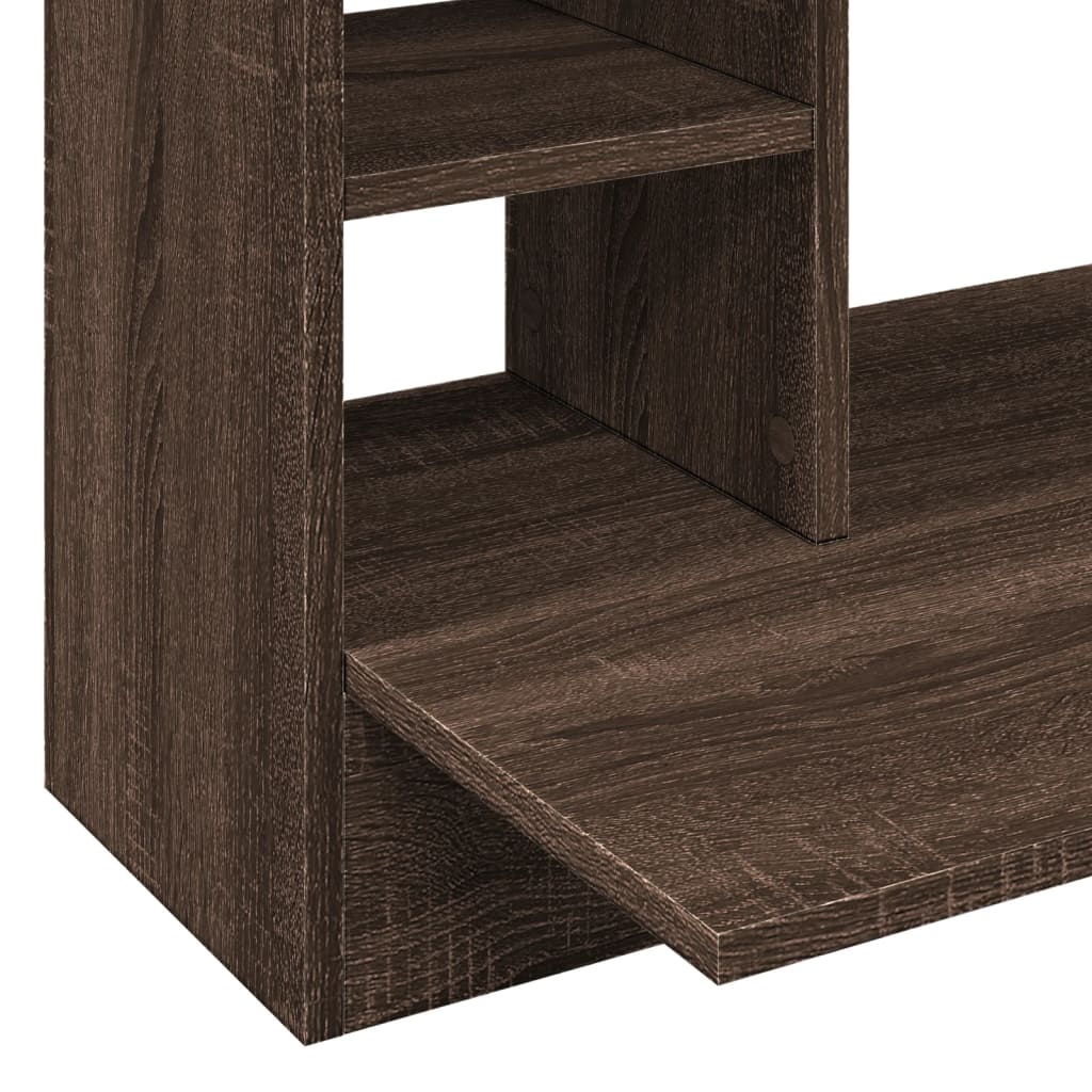 Wandbureau 105x48x75 cm bewerkt hout bruin eikenkleurig is nu te koop bij PeponiXL, paradijselijk wonen!