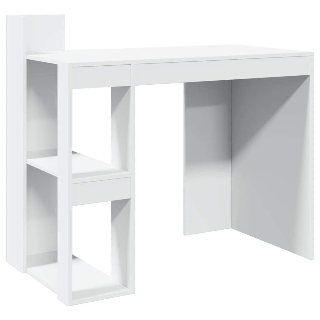 Bureau 103,5x56,5x94 cm bewerkt hout wit is nu te koop bij PeponiXL, paradijselijk wonen!