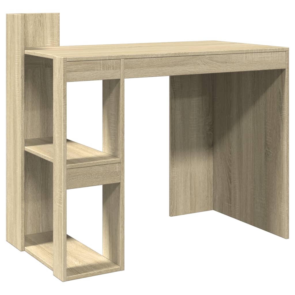 Bureau 103,5x56,5x94 cm bewerkt hout sonoma eikenkleurig is nu te koop bij PeponiXL, paradijselijk wonen!