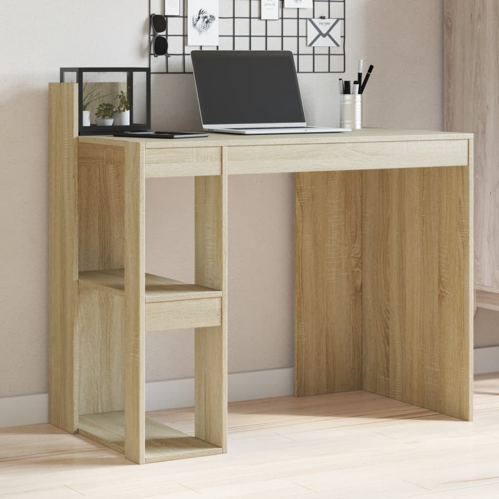 Bureau 103,5x56,5x94 cm bewerkt hout sonoma eikenkleurig is nu te koop bij PeponiXL, paradijselijk wonen!