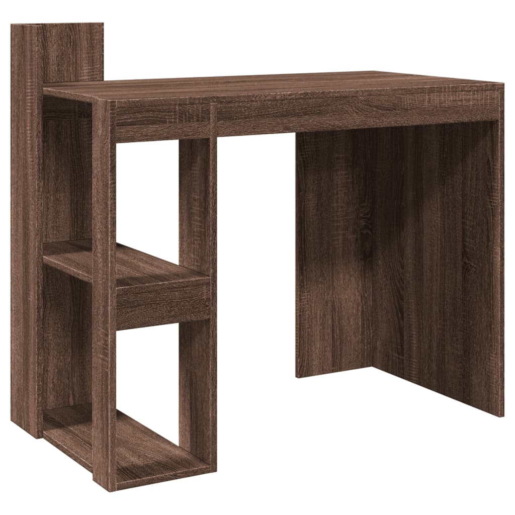 Bureau 103,5x56,5x94 cm bewerkt hout bruin eikenkleurig is nu te koop bij PeponiXL, paradijselijk wonen!