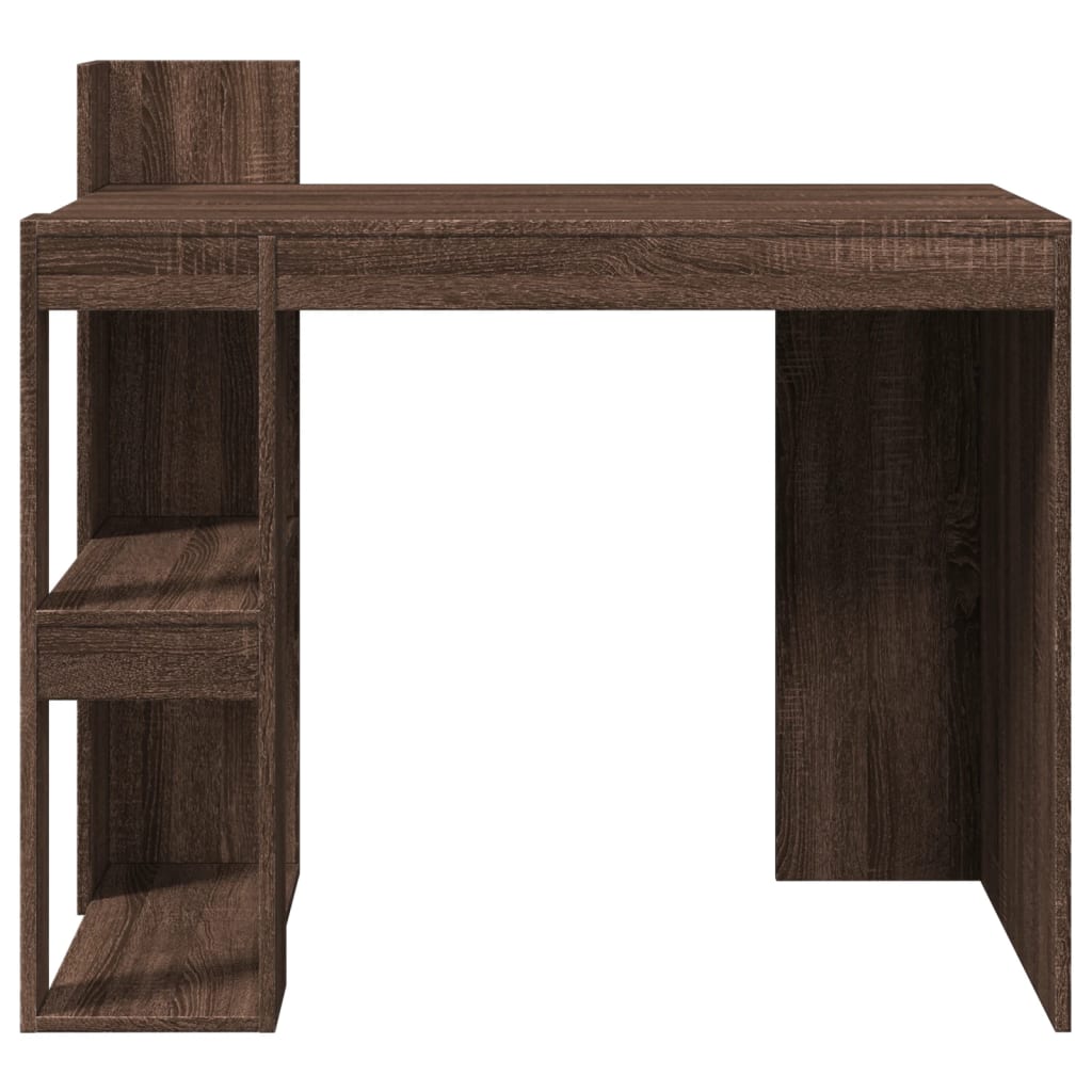 Bureau 103,5x56,5x94 cm bewerkt hout bruin eikenkleurig is nu te koop bij PeponiXL, paradijselijk wonen!