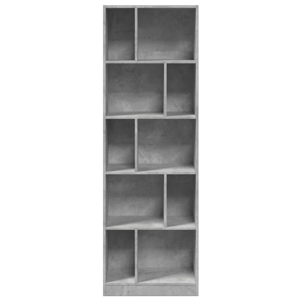 Boekenkast 57x28,5x174 cm bewerkt hout betongrijs is nu te koop bij PeponiXL, paradijselijk wonen!