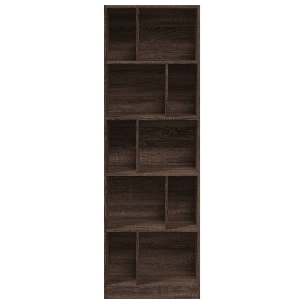 Boekenkast 57x28,5x174 cm bewerkt hout bruin eikenkleurig is nu te koop bij PeponiXL, paradijselijk wonen!