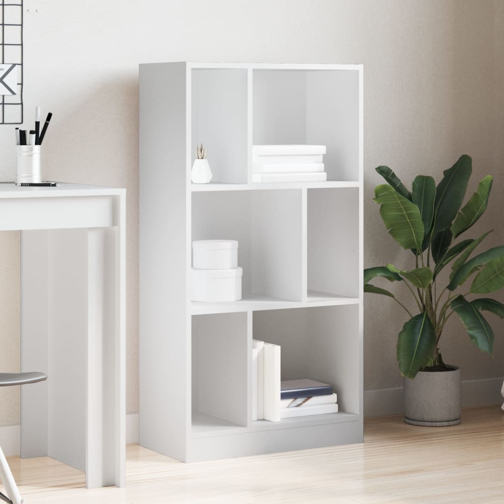 Boekenkast 57x28,5x107,5 cm bewerkt hout wit is nu te koop bij PeponiXL, paradijselijk wonen!