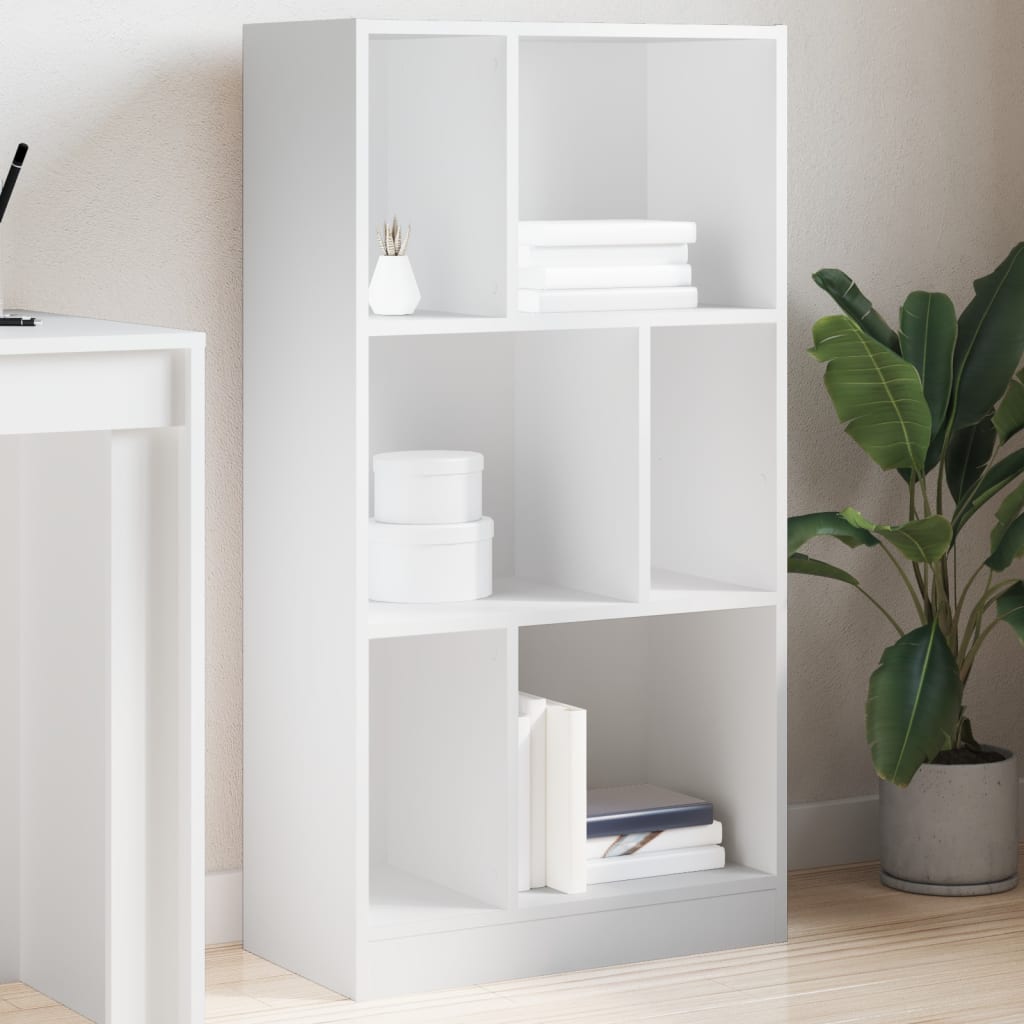 Boekenkast 57x28,5x107,5 cm bewerkt hout wit is nu te koop bij PeponiXL, paradijselijk wonen!