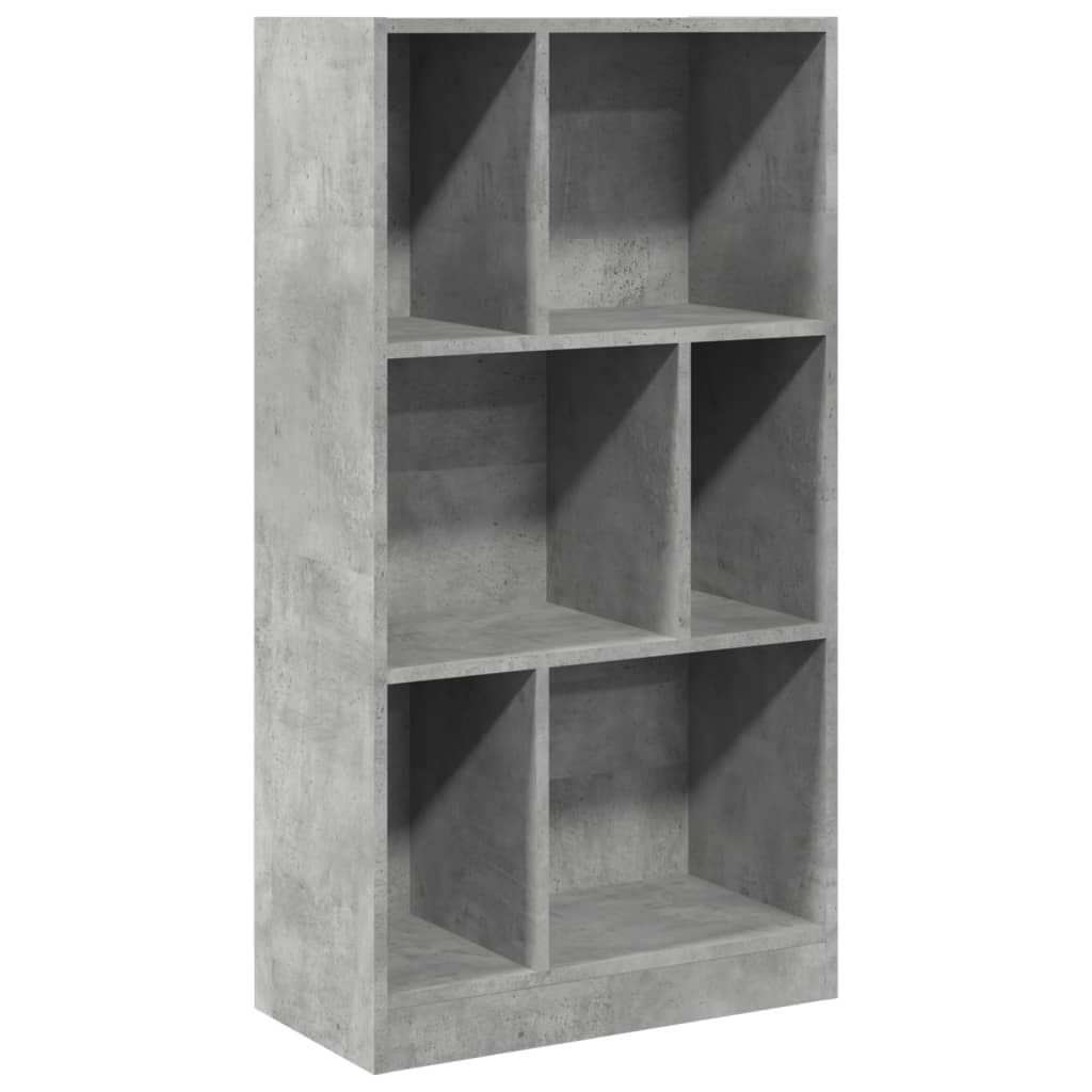 Boekenkast 57x28,5x107,5 cm bewerkt hout betongrijs is nu te koop bij PeponiXL, paradijselijk wonen!