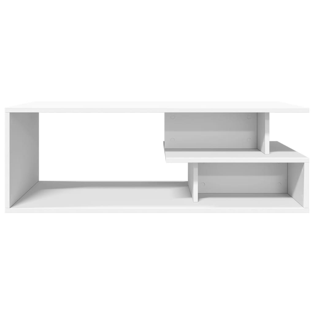 Salontafel 102x55x35 cm bewerkt hout wit is nu te koop bij PeponiXL, paradijselijk wonen!