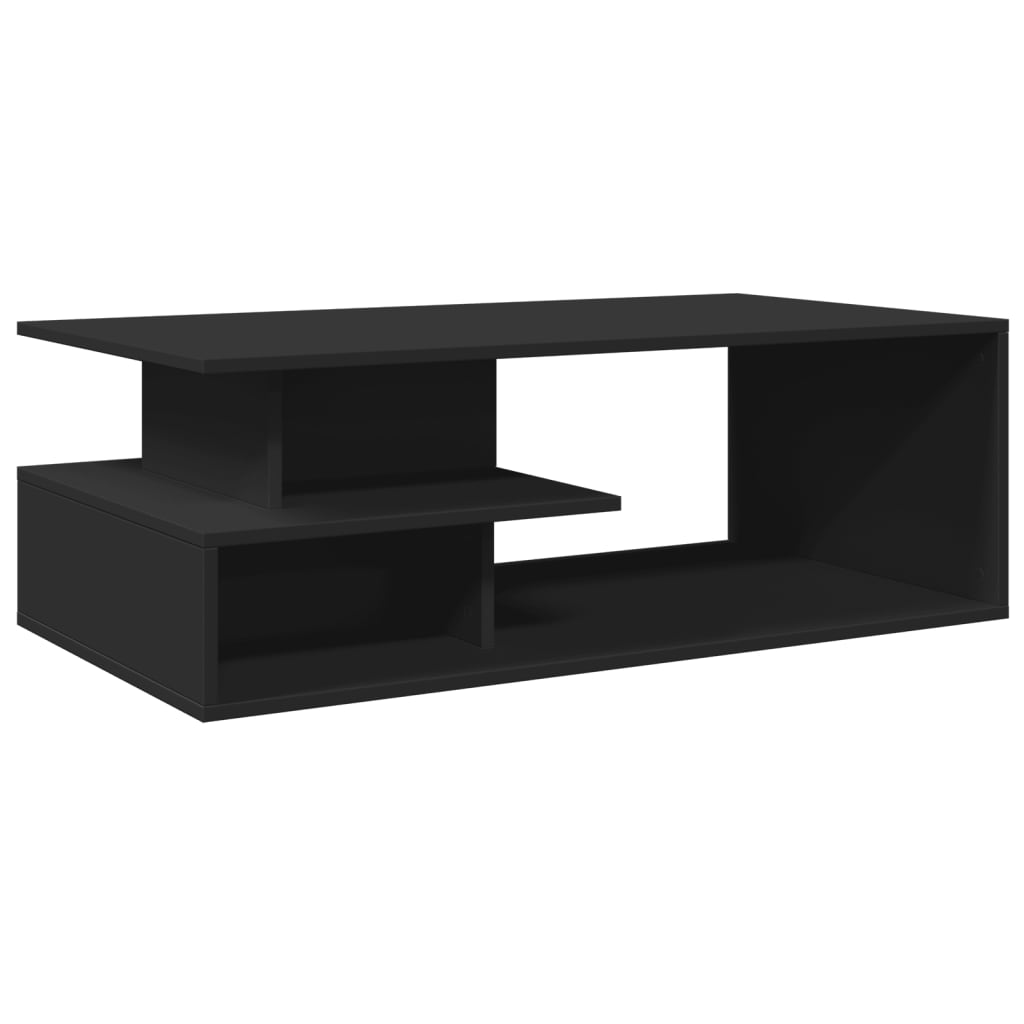 Salontafel 102x55x35 cm bewerkt hout zwart is nu te koop bij PeponiXL, paradijselijk wonen!