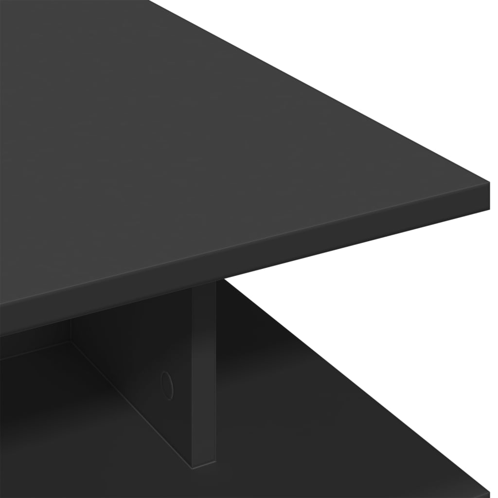 Salontafel 102x55x35 cm bewerkt hout zwart is nu te koop bij PeponiXL, paradijselijk wonen!