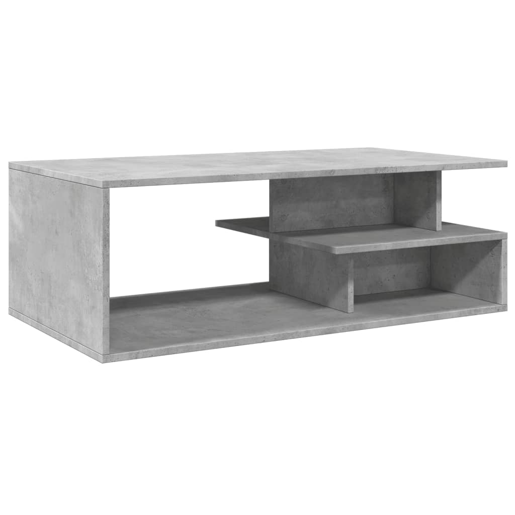 Salontafel 102x55x35 cm bewerkt hout betongrijs is nu te koop bij PeponiXL, paradijselijk wonen!