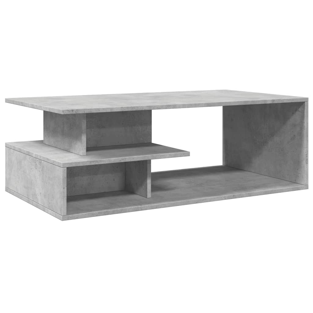 Salontafel 102x55x35 cm bewerkt hout betongrijs is nu te koop bij PeponiXL, paradijselijk wonen!