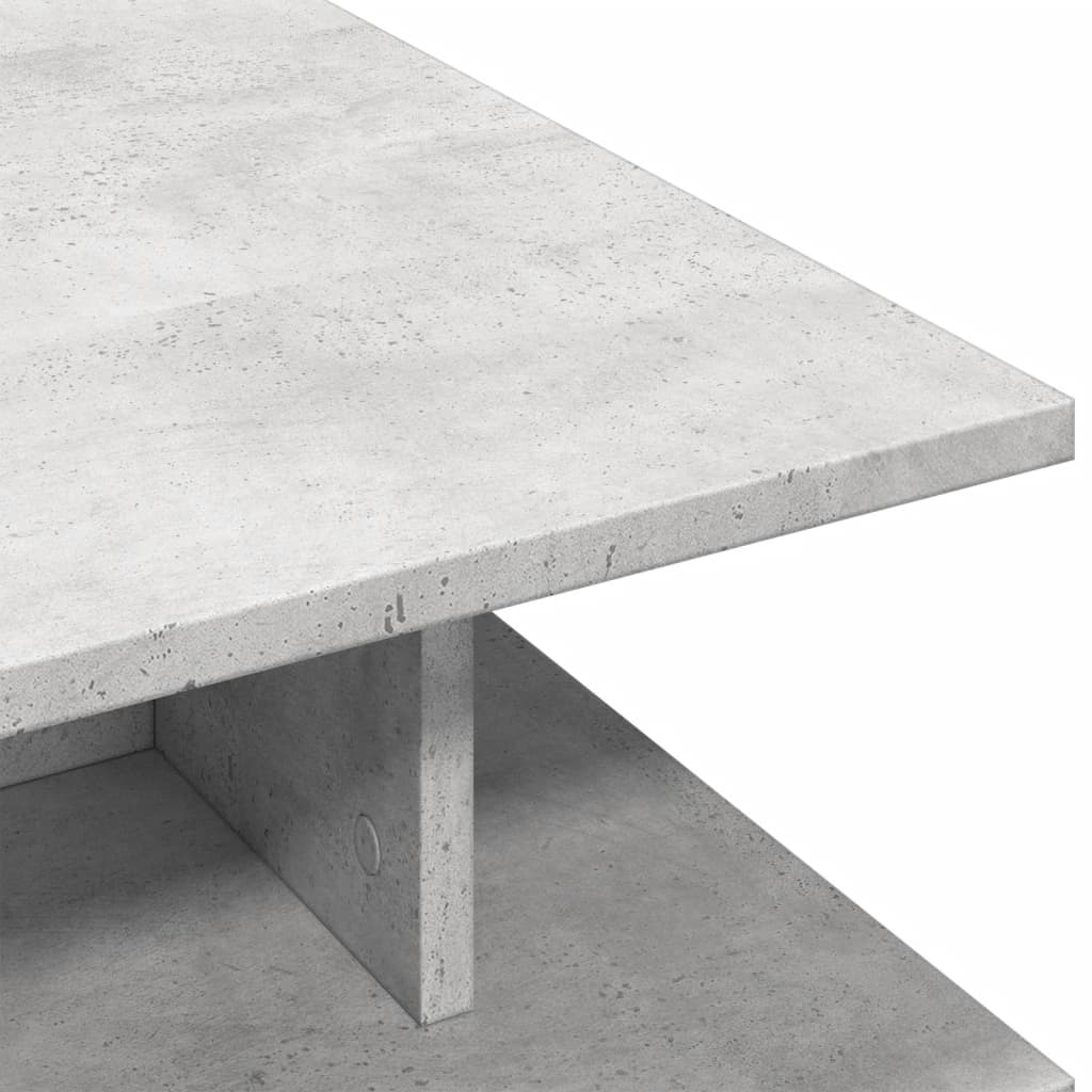 Salontafel 102x55x35 cm bewerkt hout betongrijs is nu te koop bij PeponiXL, paradijselijk wonen!