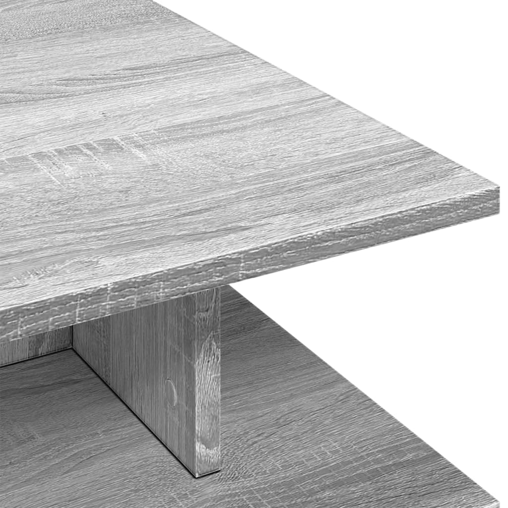 Salontafel 102x55x35 cm bewerkt hout grijs sonoma eikenkleurig is nu te koop bij PeponiXL, paradijselijk wonen!