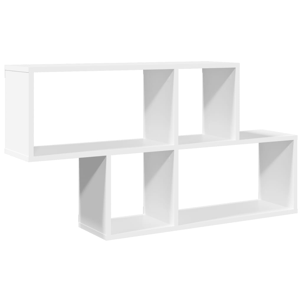 Wandschap 100x20x53 cm bewerkt hout wit is nu te koop bij PeponiXL, paradijselijk wonen!