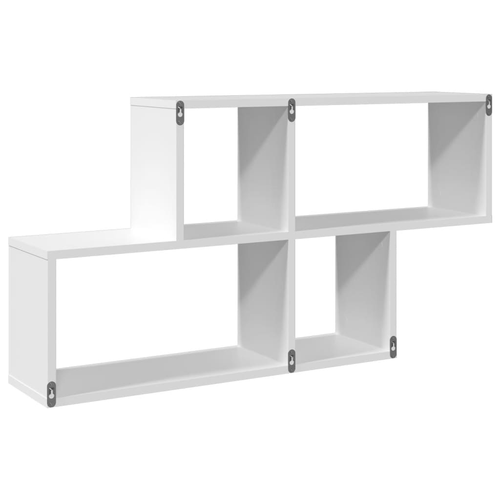 Wandschap 100x20x53 cm bewerkt hout wit is nu te koop bij PeponiXL, paradijselijk wonen!