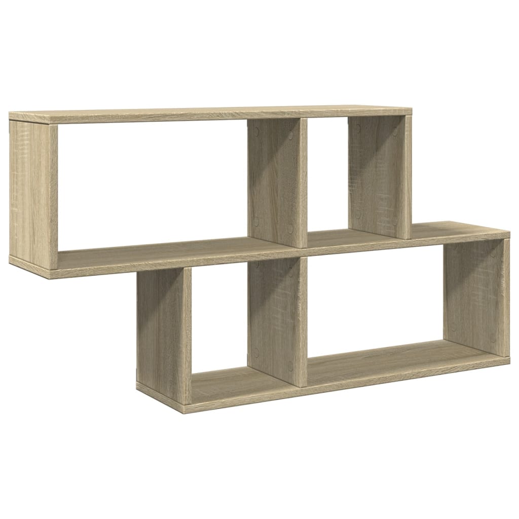 Wandschap 100x20x53 cm bewerkt hout sonoma eikenkleurig is nu te koop bij PeponiXL, paradijselijk wonen!